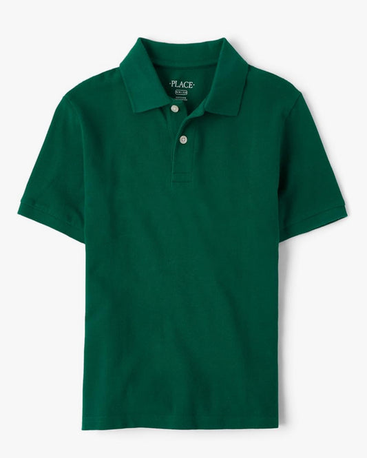 The Children's Place Boys' Uniform Short Sleeve Pique Polo